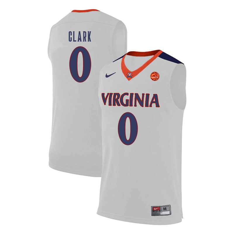 Men Virginia Cavaliers #0 Kihei Clark College Basketball Jerseys Sale-White - Click Image to Close